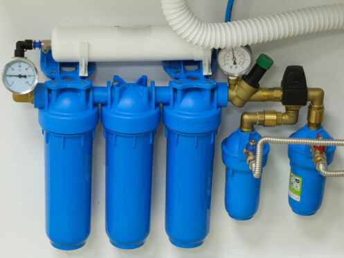 An under the sink water filtration system in Tucson, AZ